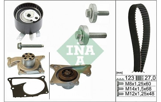 Vattenpump + Kamremsats 530019732 Ina