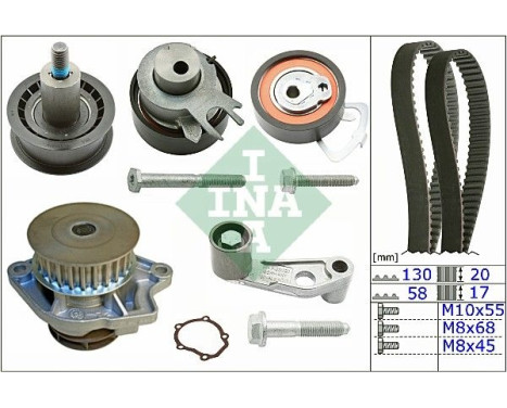 Vattenpump + kamremsats 530036030 Ina