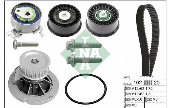 Vattenpump + kamremsats 530044130 Ina