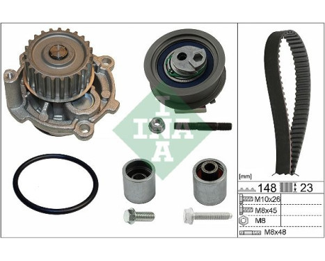 Vattenpump + Kamremsats 530044532 Ina