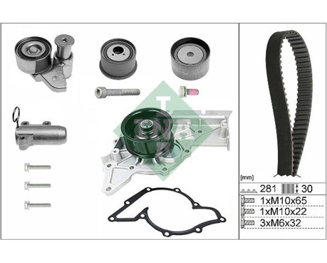 Vattenpump + Kamremsats 530048030 Ina