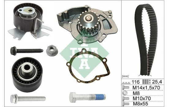 Vattenpump + Kamremsats 530055831 Ina