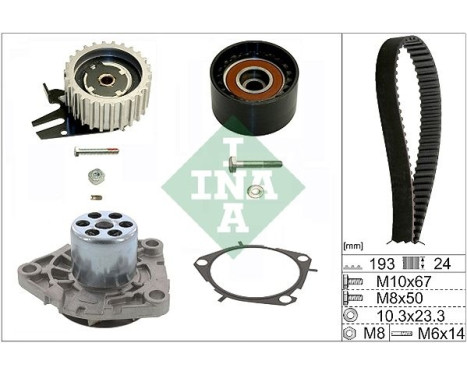 Vattenpump + kamremsats 530056130 Ina