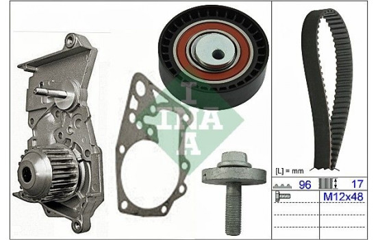 Vattenpump + kamremsats 530060430 Ina
