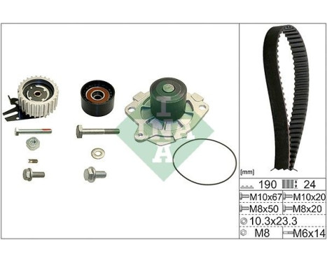 Vattenpump + Kamremsats 530062430 Ina