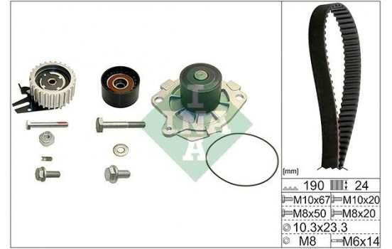 Vattenpump + Kamremsats 530062430 Ina