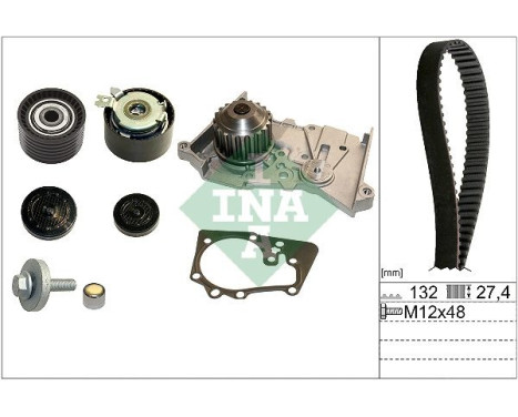 Vattenpump + kamremsats 530064030 Ina