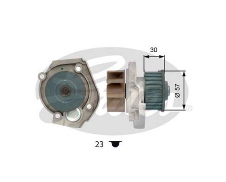 Vattenpump + kamremsats PowerGrip® KP15503XS-2 Gates, bild 2