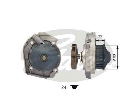 Vattenpump + kamremsats PowerGrip® KP15544XS Gates, bild 2