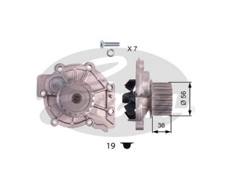 Vattenpump + kamremsats PowerGrip® KP15580XS Gates, bild 4