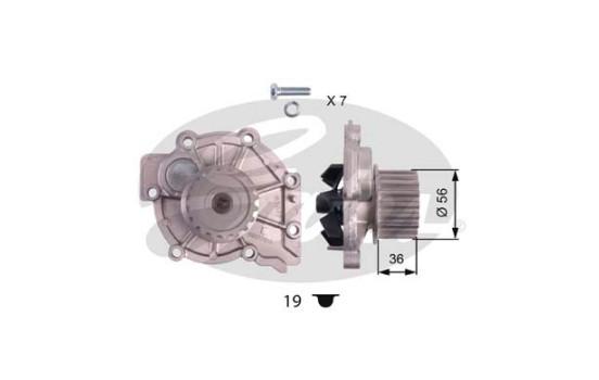 Vattenpump + kamremsats PowerGrip® KP15580XS Gates, bild 4