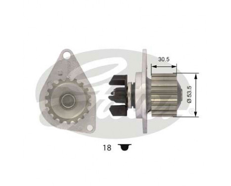 Vattenpump + kamremsats PowerGrip® KP15615XS Gates