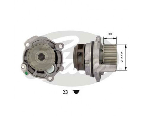 Vattenpump + kamremsats PowerGrip® KP15616XS Gates
