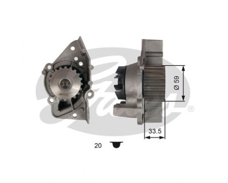 Vattenpump + kamremsats PowerGrip® KP25215XS-2 Gates
