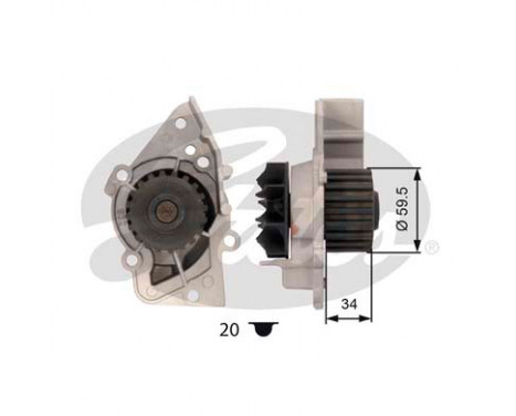 Vattenpump + kamremsats PowerGrip® KP25523XS Gates