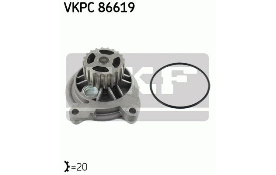 Vattenpump + kamremsats VKMC 01270 SKF, bild 2