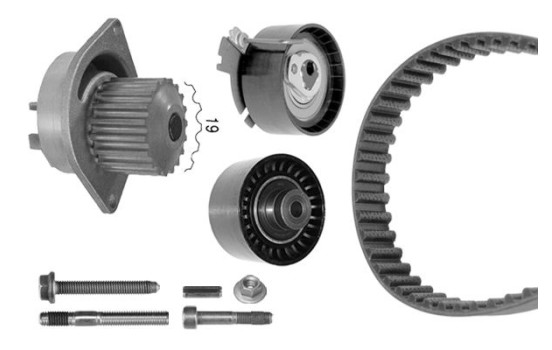 Vattenpump + Kamremsats WASSERPUMPEN-SET Bosch