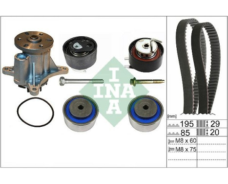 Vattenpump + kamremssats 530 0764 30 Ina