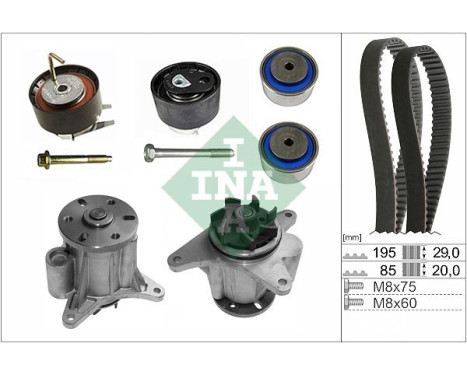 Vattenpump + kamremssats 530 0764 31 Ina