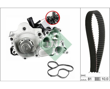 Vattenpump + kuggremssats 530 0743 30 Ina