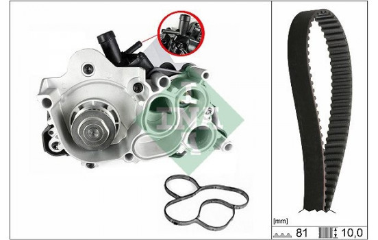 Vattenpump + kuggremssats 530 0743 30 Ina
