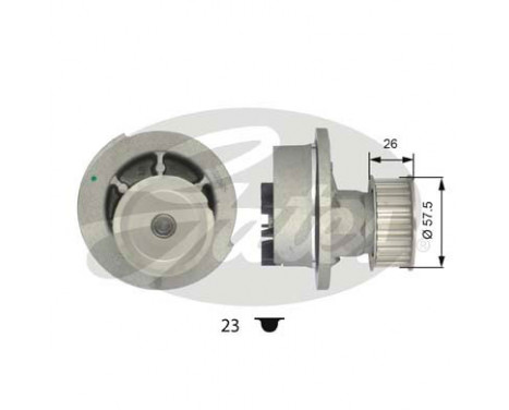 Vattenpump + kuggremssats PowerGrip® KP15369XS-3 Gates