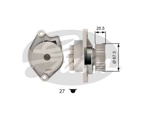 Vattenpump + kuggremssats PowerGrip® KP25565XS-1 Gates, bild 3