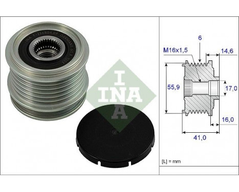 Frihjulskoppling, generator 535001010 Ina
