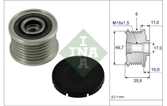 Frihjulskoppling, generator 535001610 Ina