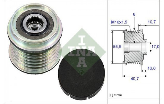 Frihjulskoppling, generator 535002810 Ina