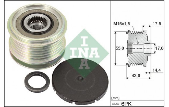 Frihjulskoppling, generator 535010510 Ina