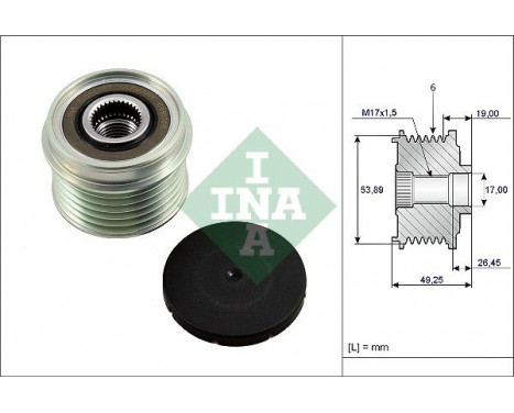 Frihjulskoppling, generator 535023310 Ina