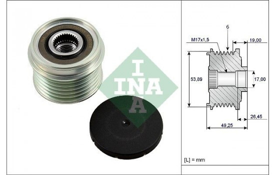Frihjulskoppling, generator 535023310 Ina