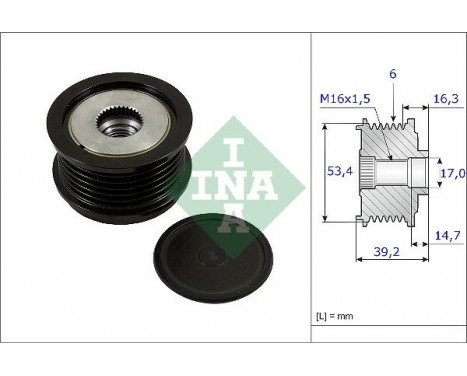 Frihjulskoppling, generator 535023610 Ina