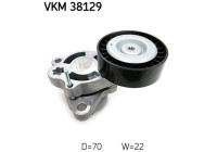 Spännremskiva, Poly kilrem VKM 38129 SKF