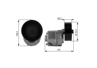 Spännrulle, aggregatrem DriveAlign® T38215 Gates