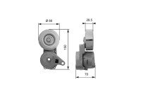 Spännrulle, aggregatrem DriveAlign® T38413 Gates