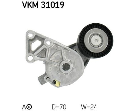 Spännrulle, aggregatrem VKM 31019 SKF, bild 2