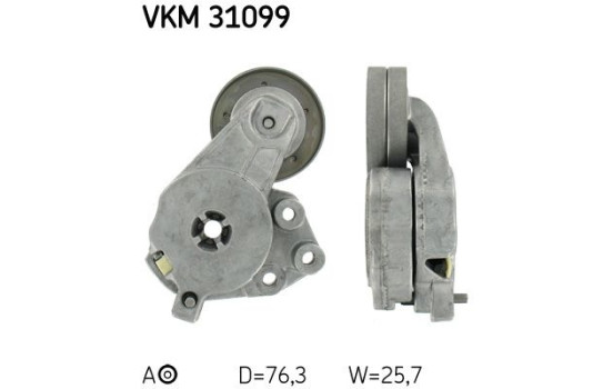 Spännrulle, aggregatrem VKM 31099 SKF, bild 2