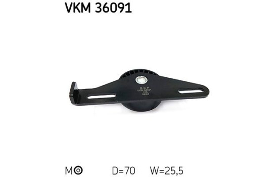 Spännrulle, aggregatrem VKM 36091 SKF, bild 2