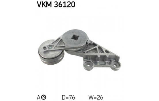 Spännrulle, aggregatrem VKM 36120 SKF