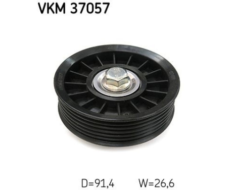 Styrrulle/avböjningsrulle, Poly kilrem VKM 37057 SKF