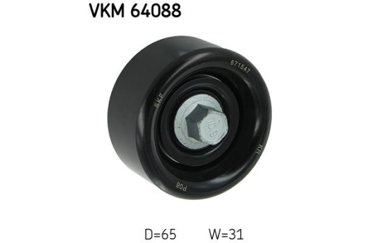 Styrrulle/avböjningsrulle, Poly kilrem VKM 64088 SKF