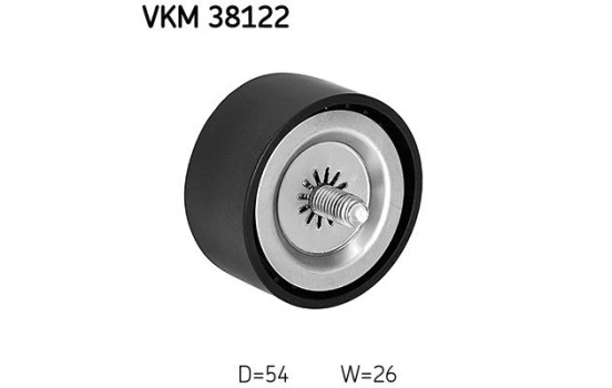 Styrrulle/avböjningsrulle, Poly-V-rem VKM 38122 SKF, bild 2
