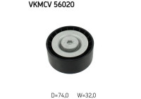 Styrrulle/avböjningsrulle, Poly-V-rem VKMCV 56020 SKF