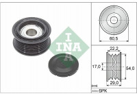 Styrrulle, flerspårsrem 532 0854 10 Ina