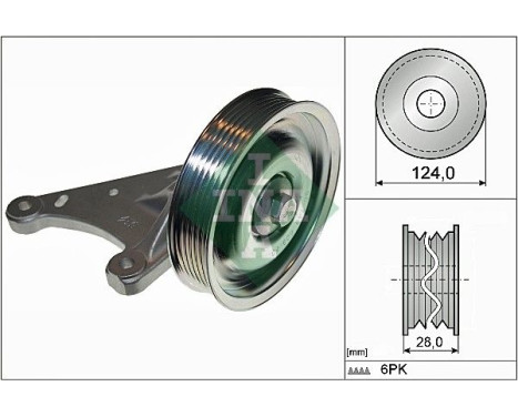 Styrrulle, flerspårsrem 532077310 Ina