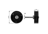 Styrrulle, flerspårsrem DriveAlign® T36184 Gates
