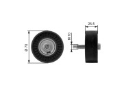 Styrrulle, flerspårsrem DriveAlign® T36199 Gates
