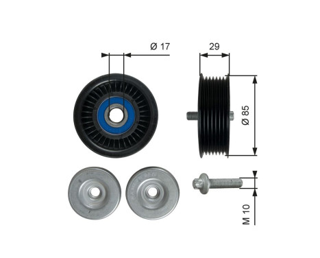 Styrrulle, flerspårsrem DriveAlign® T36765 Gates